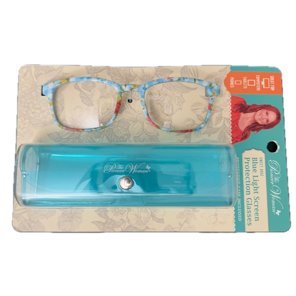 NEW in box - Sweet Rose Blue Light Screen Protection Glasses w/ Protective Case